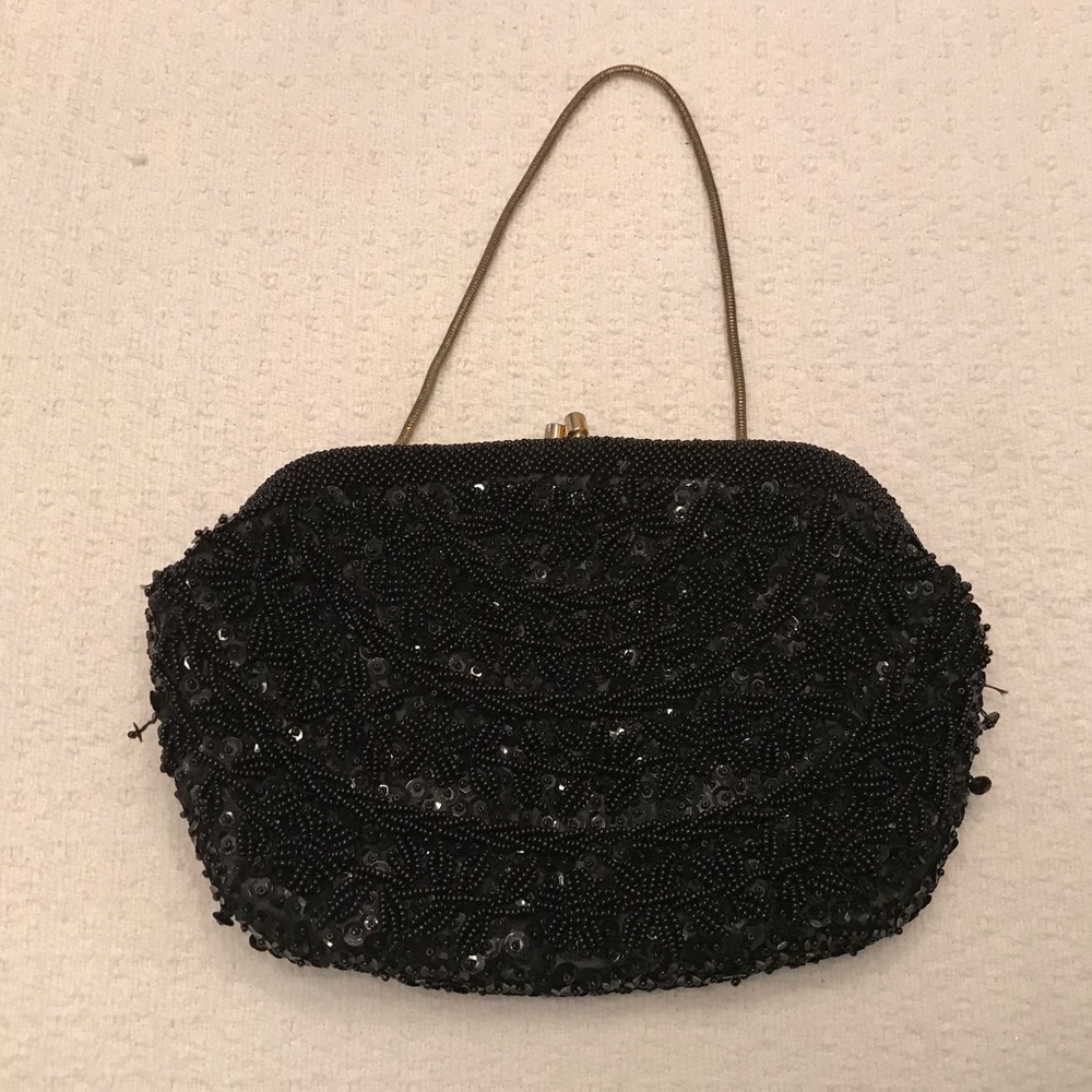 Black beaded bag